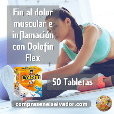 Dolofin Flex 50 Tabletas – Apoyo para Lumbago, Contracturas y Dolor Muscular.