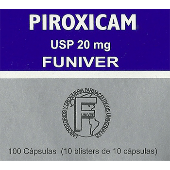 PIROXICAM FUNIVER 20 MG CÁPSULAS - Alivio Rápido y Eficaz