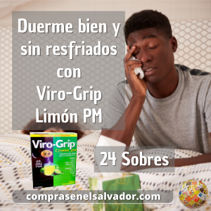 Viro-Grip Limón PM Polvo - Alivio Nocturno para su Bienestar