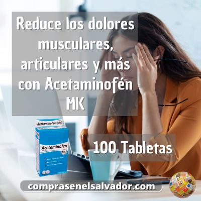 Acetaminofén 500 mg MK - Caja con 100 Tabletas Recubiertas
