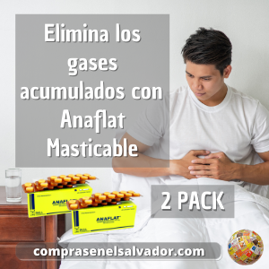 ANAFLAT NF 50 mg 2 Pack - 80 Tabletas Masticables