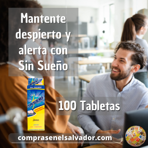 Sin Sueño 150 MG/100 MG - 100 Tabletas para Estar Despierto