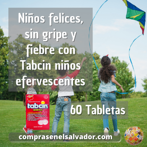 Tabcin para Niños con Acetaminofén - 60 Tabletas Efervescentes